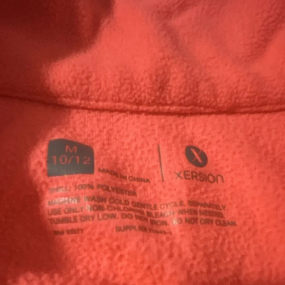 Xersion Girls Fleece 1/4 Zip Pullover Sweatshirt Lot 2 Pink/Orange: Size 10-12